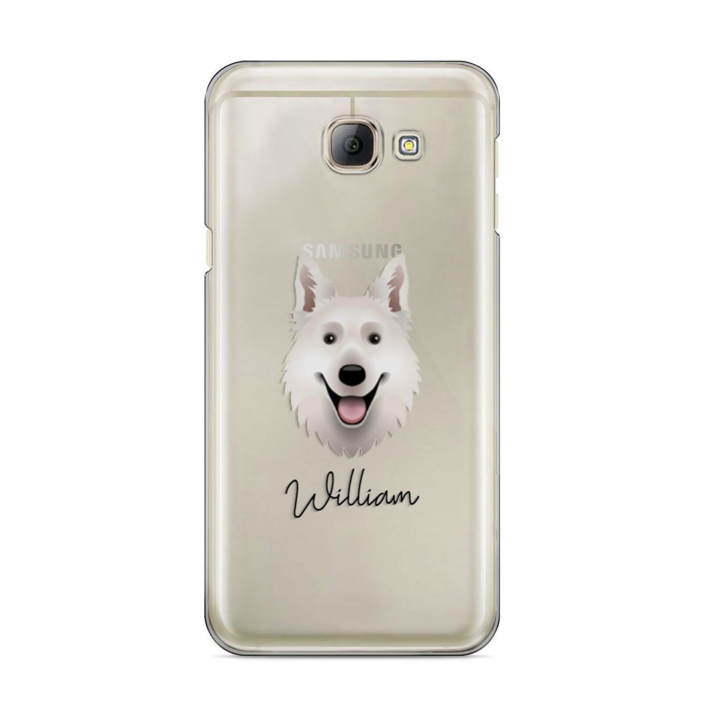 White Swiss Shepherd Dog Personalised Samsung Galaxy A8 2016 Case