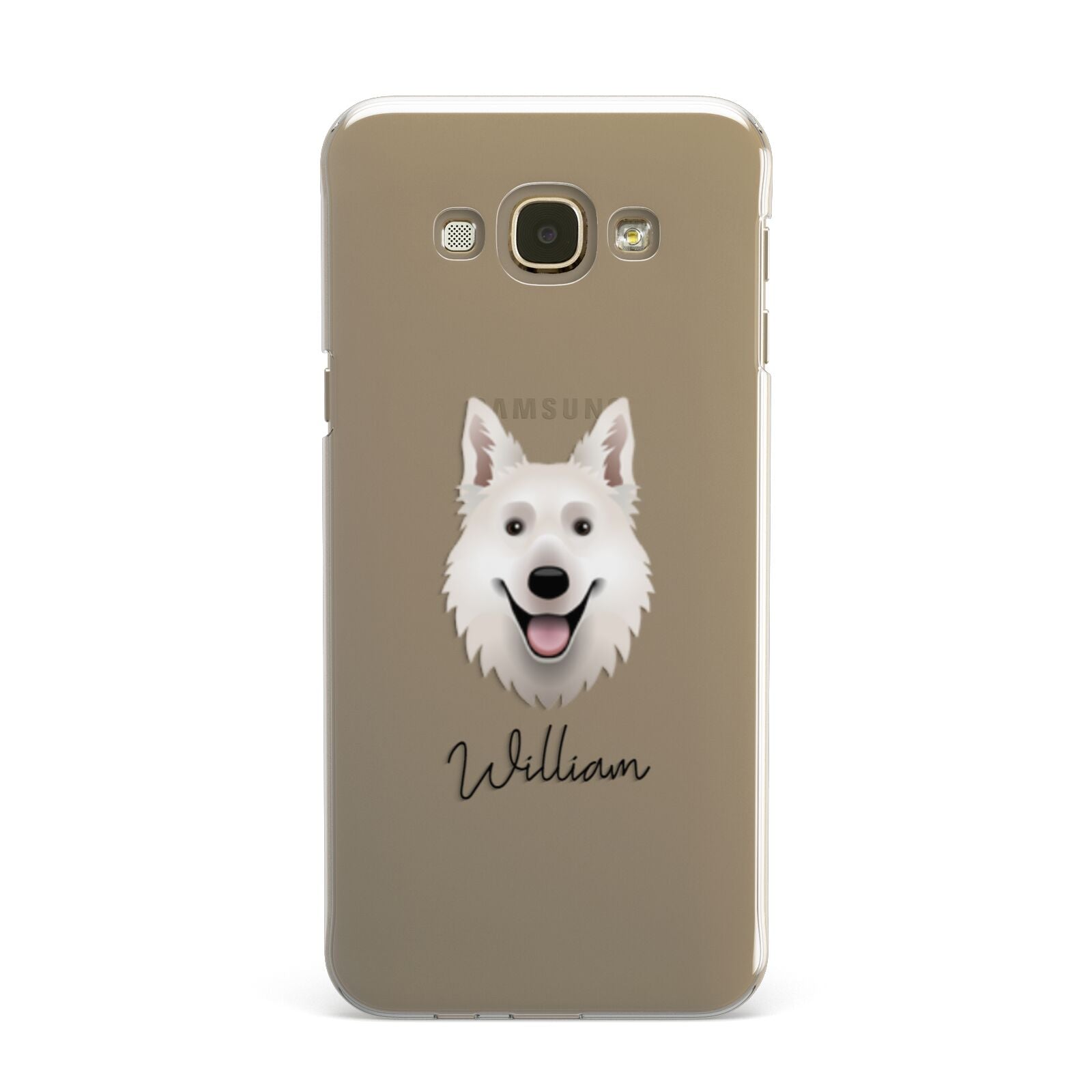 White Swiss Shepherd Dog Personalised Samsung Galaxy A8 Case