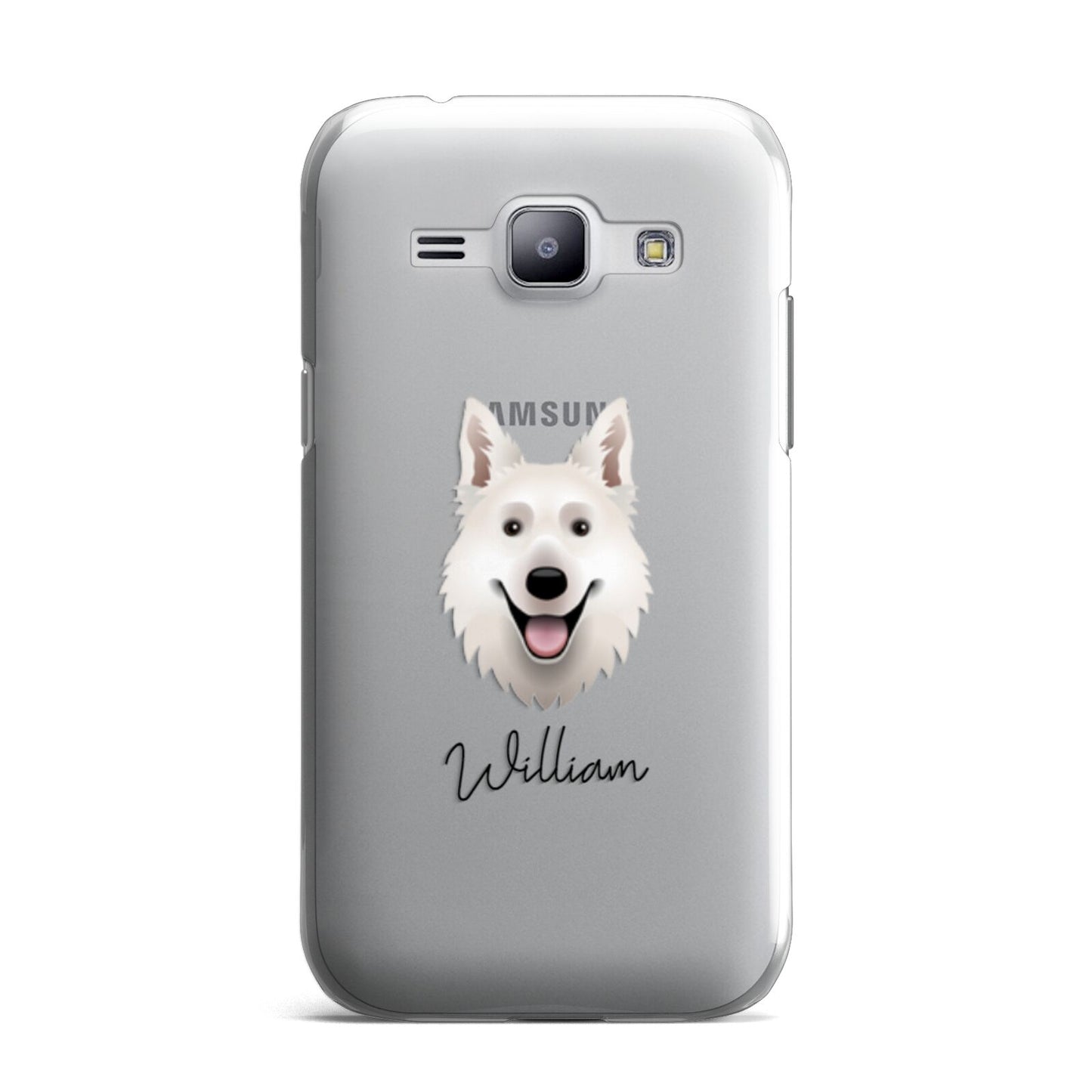 White Swiss Shepherd Dog Personalised Samsung Galaxy J1 2015 Case