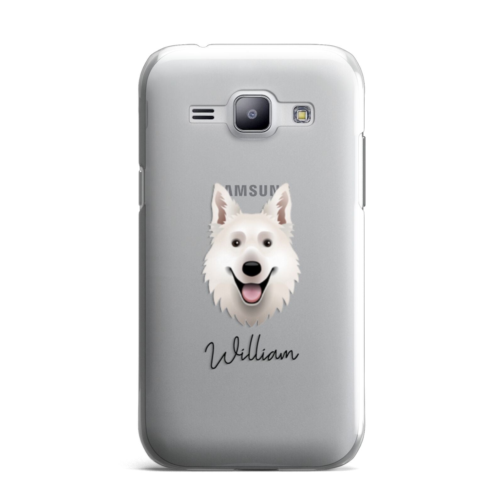 White Swiss Shepherd Dog Personalised Samsung Galaxy J1 2015 Case