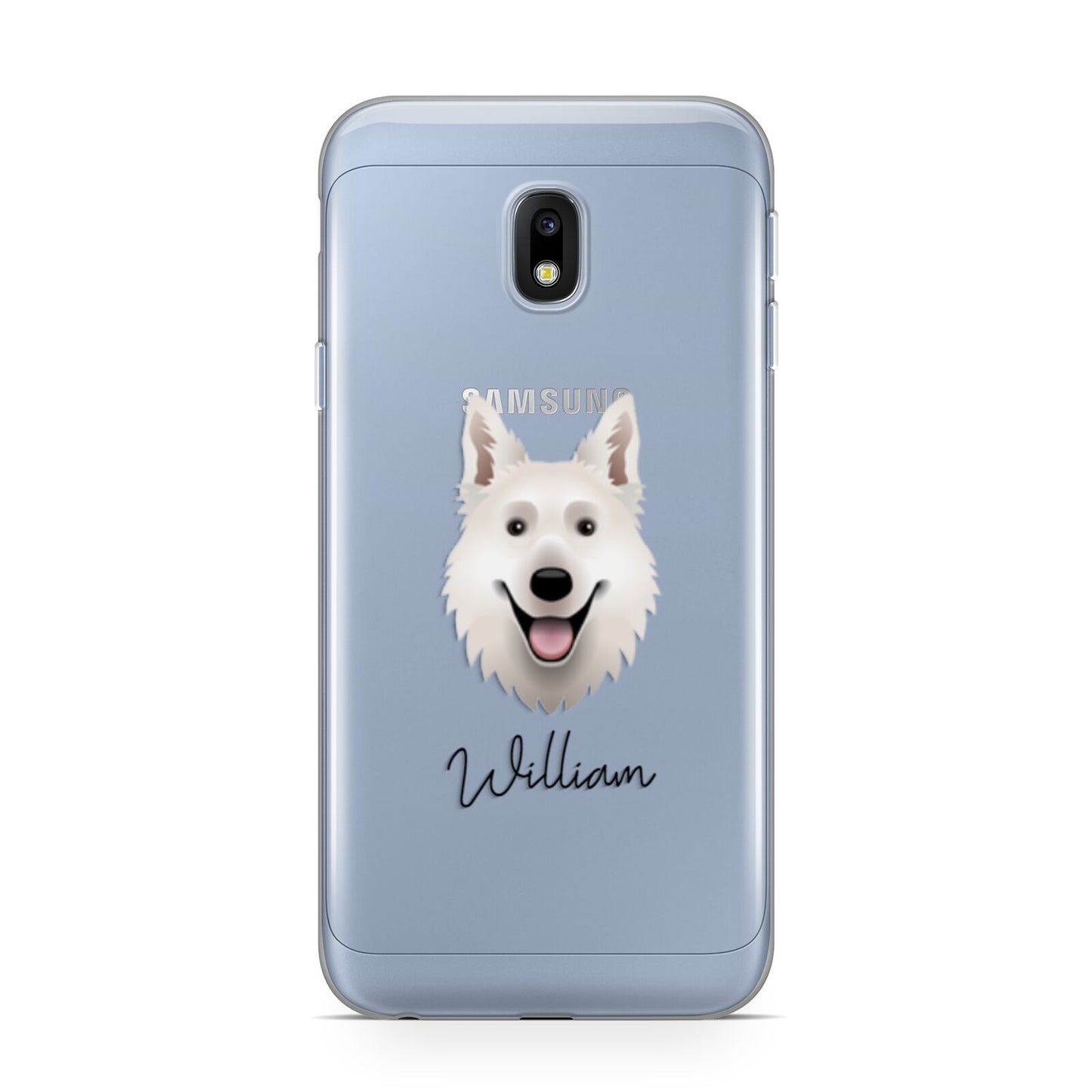 White Swiss Shepherd Dog Personalised Samsung Galaxy J3 2017 Case
