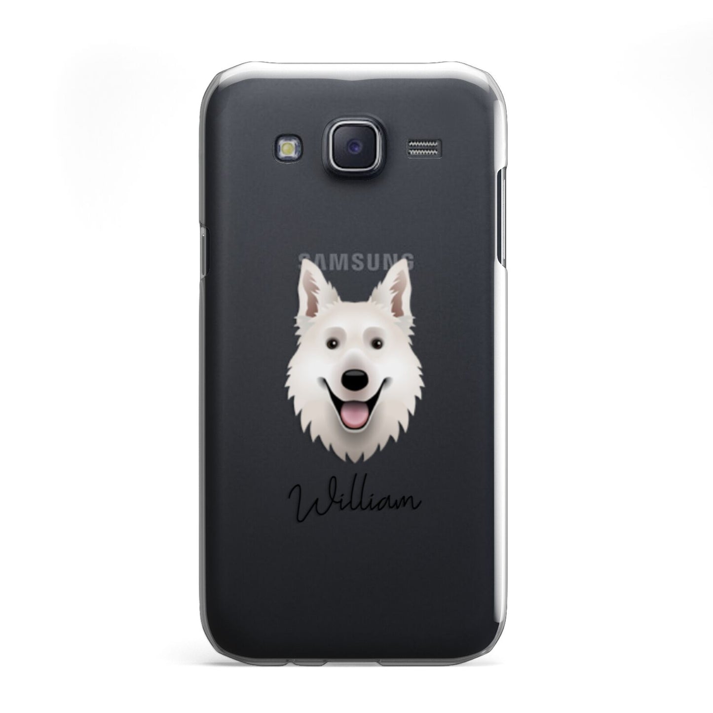 White Swiss Shepherd Dog Personalised Samsung Galaxy J5 Case