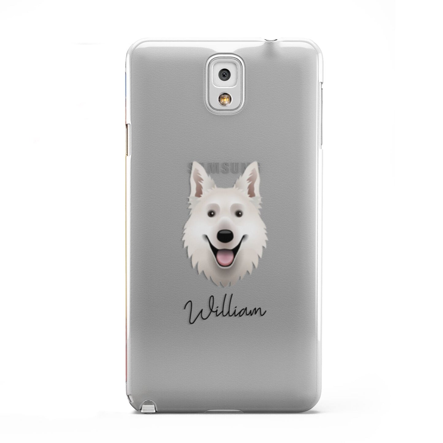 White Swiss Shepherd Dog Personalised Samsung Galaxy Note 3 Case