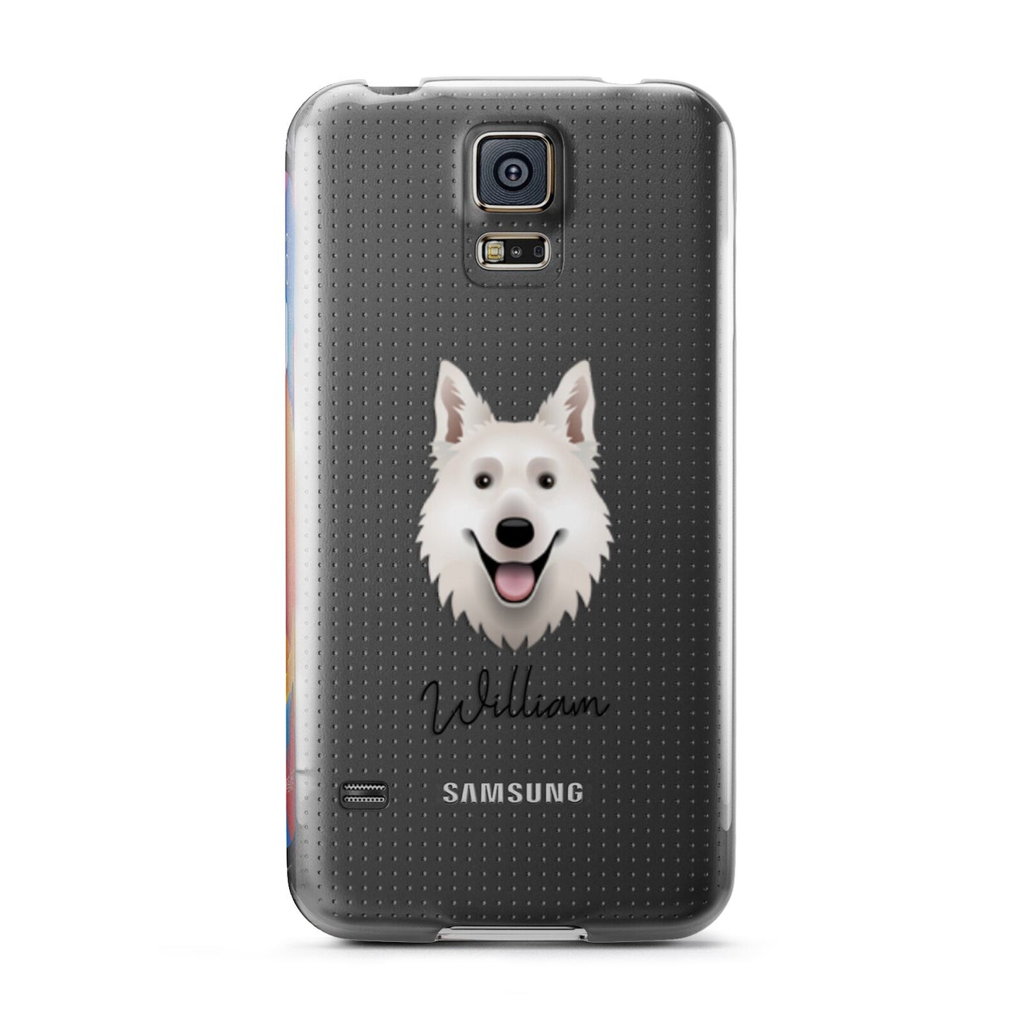 White Swiss Shepherd Dog Personalised Samsung Galaxy S5 Case