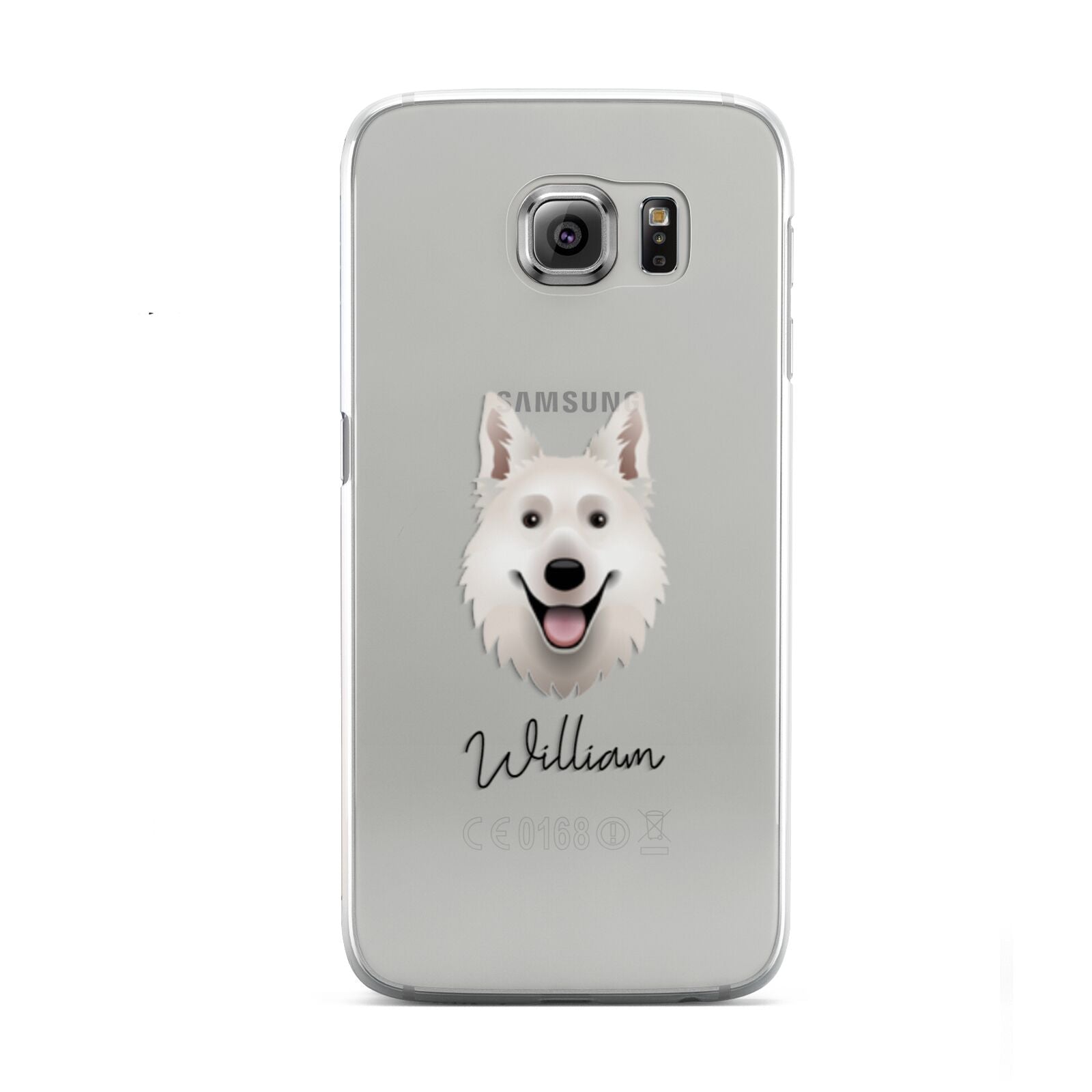 White Swiss Shepherd Dog Personalised Samsung Galaxy S6 Case