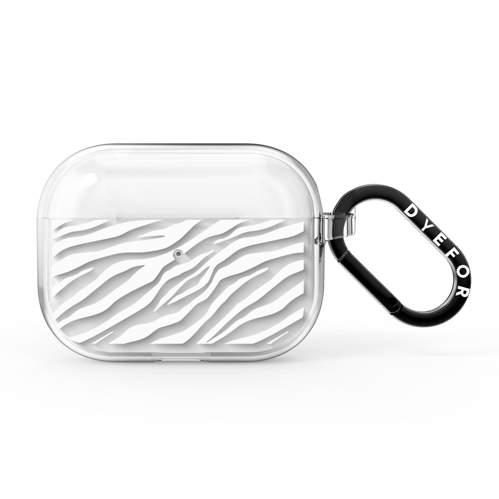 White Zebra Print AirPods Pro Clear Case