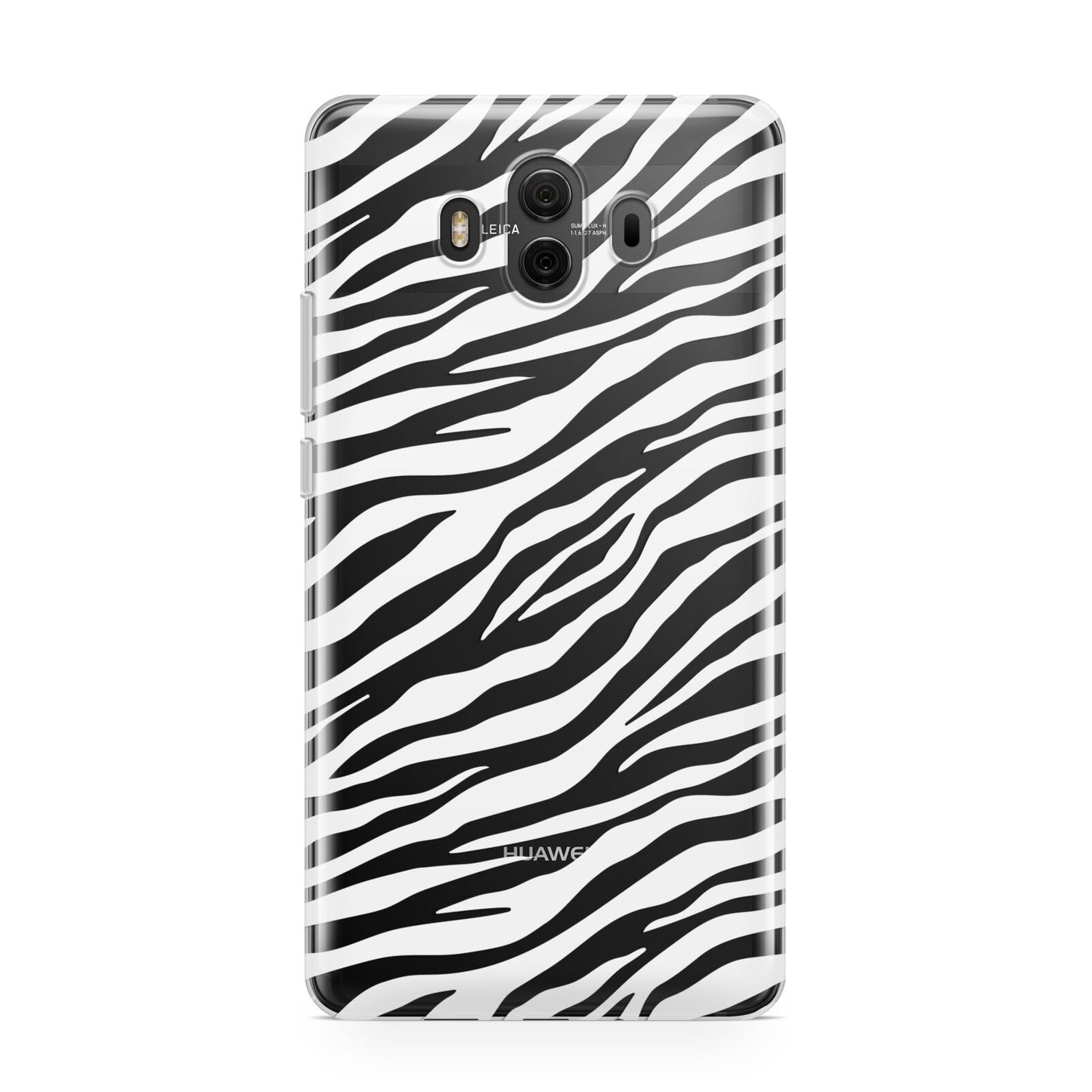 White Zebra Print Huawei Mate 10 Protective Phone Case