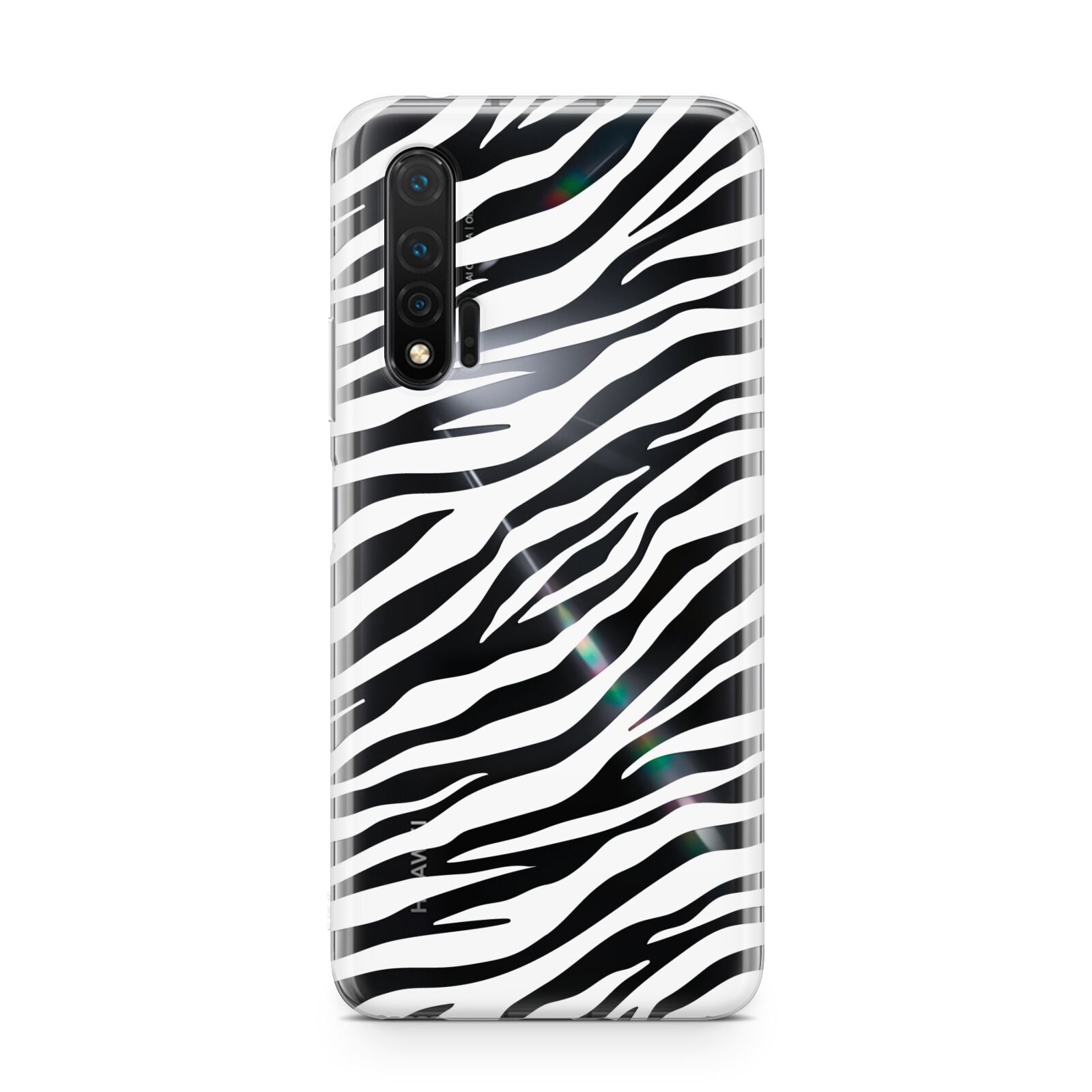 White Zebra Print Huawei Nova 6 Phone Case