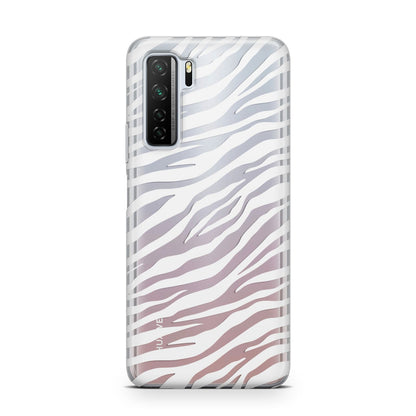 White Zebra Print Huawei P40 Lite 5G Phone Case