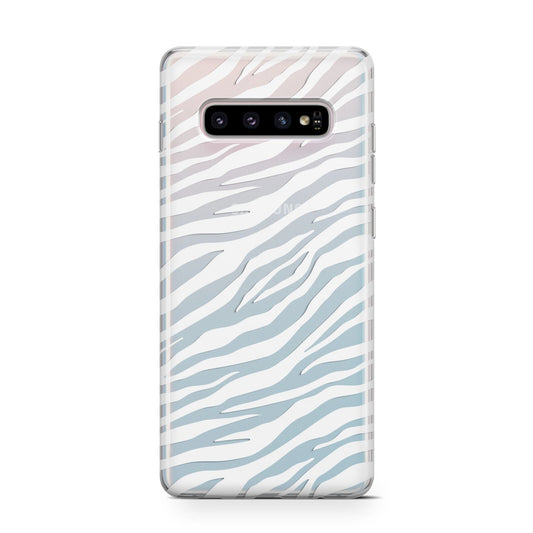 White Zebra Print Protective Samsung Galaxy Case