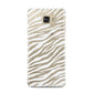 White Zebra Print Samsung Galaxy A7 2016 Case on gold phone