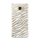 White Zebra Print Samsung Galaxy A9 2016 Case on gold phone