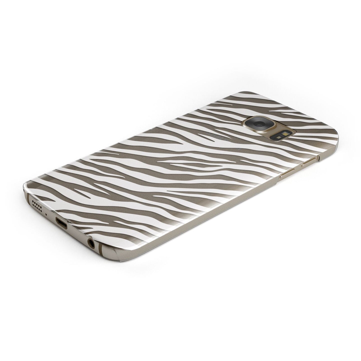 White Zebra Print Samsung Galaxy Case Bottom Cutout