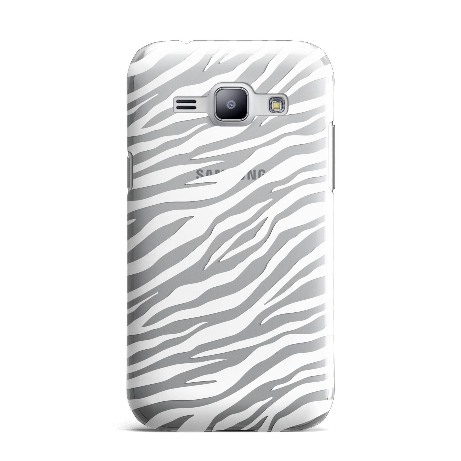 White Zebra Print Samsung Galaxy J1 2015 Case
