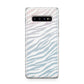 White Zebra Print Samsung Galaxy S10 Plus Case