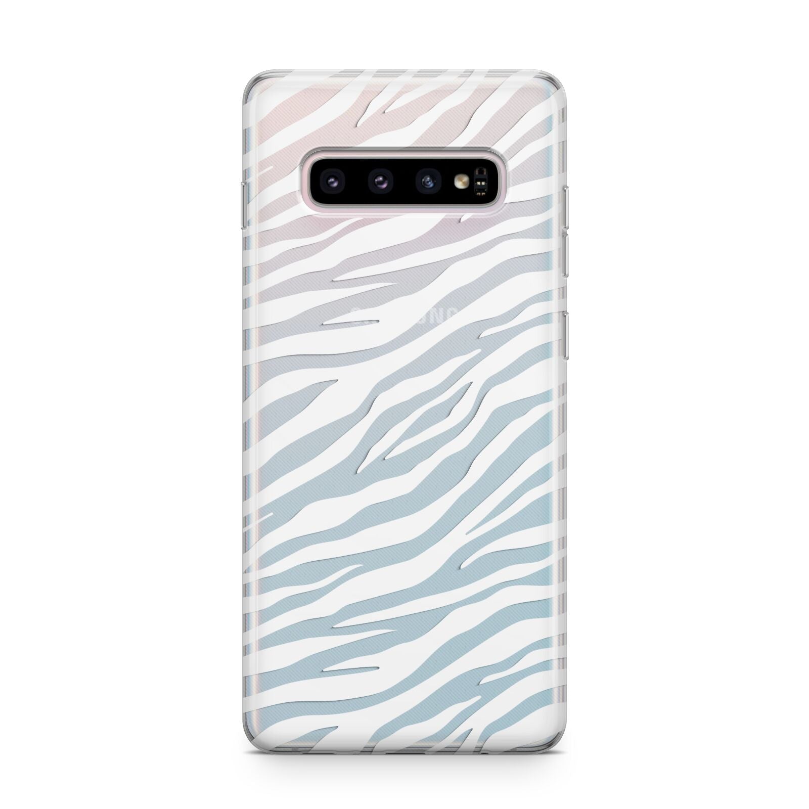 White Zebra Print Samsung Galaxy S10 Plus Case