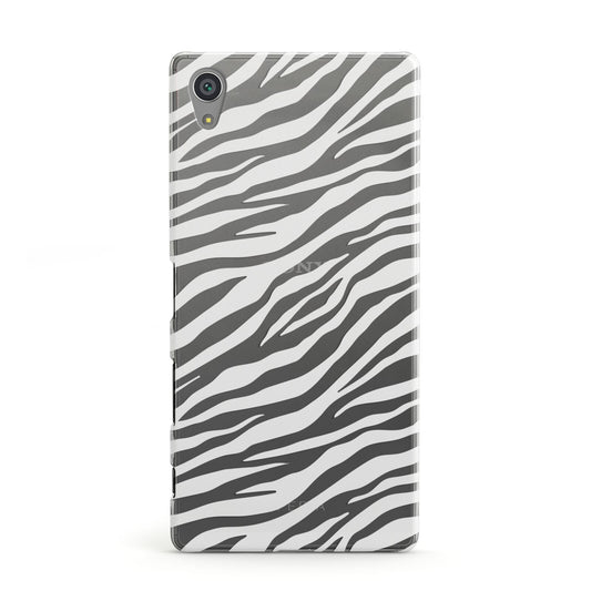 White Zebra Print Sony Xperia Case