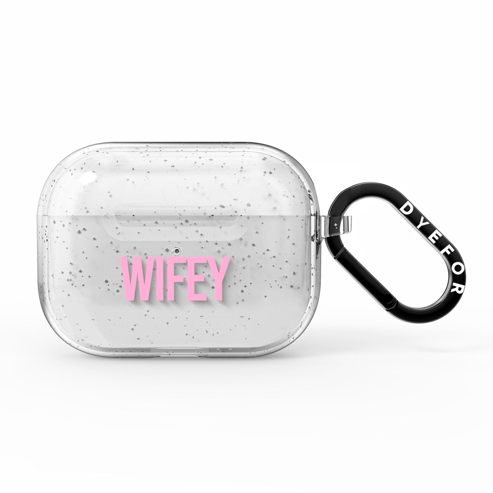 Wifey Pink AirPods Pro Glitter Case