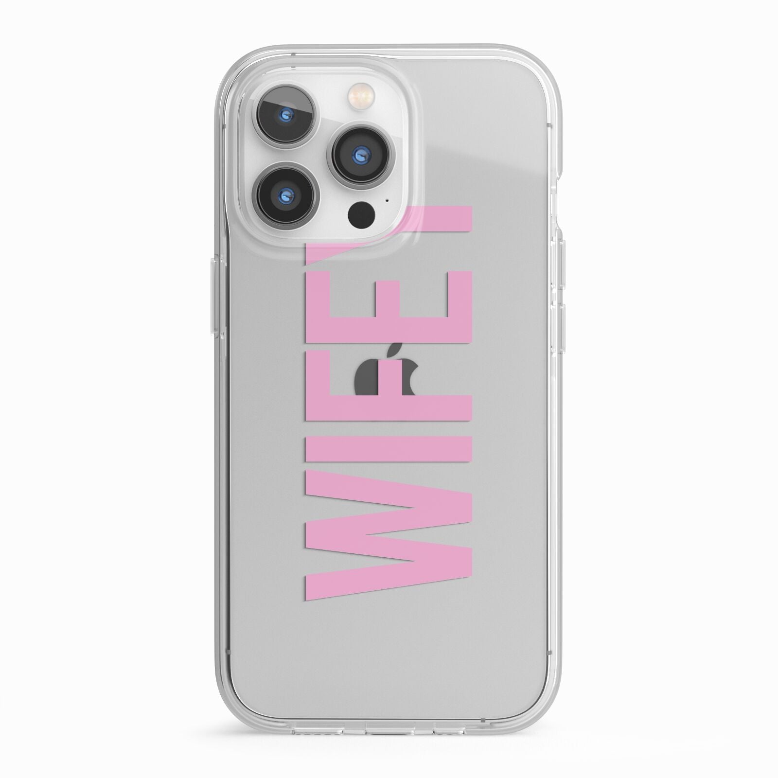 Wifey Pink iPhone 13 Pro TPU Impact Case with White Edges