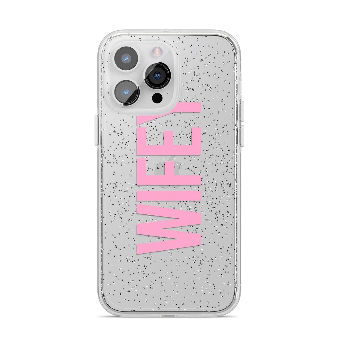 Wifey Pink iPhone 14 Pro Max Glitter Tough Case Silver