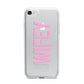 Wifey Pink iPhone 7 Bumper Case on Silver iPhone