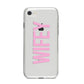 Wifey Pink iPhone 8 Bumper Case on Silver iPhone