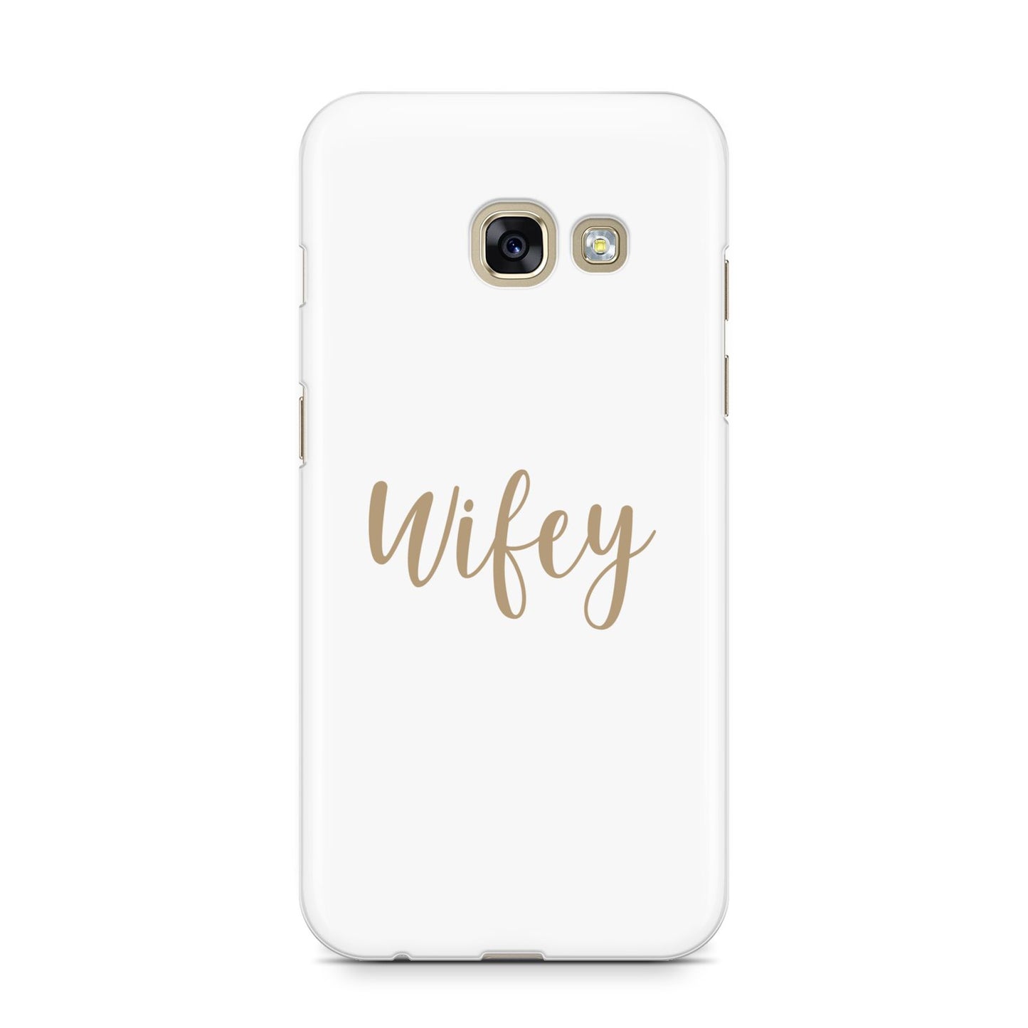 Wifey Samsung Galaxy A3 2017 Case on gold phone