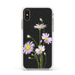 Wild Daisies Apple iPhone Xs Impact Case White Edge on Gold Phone