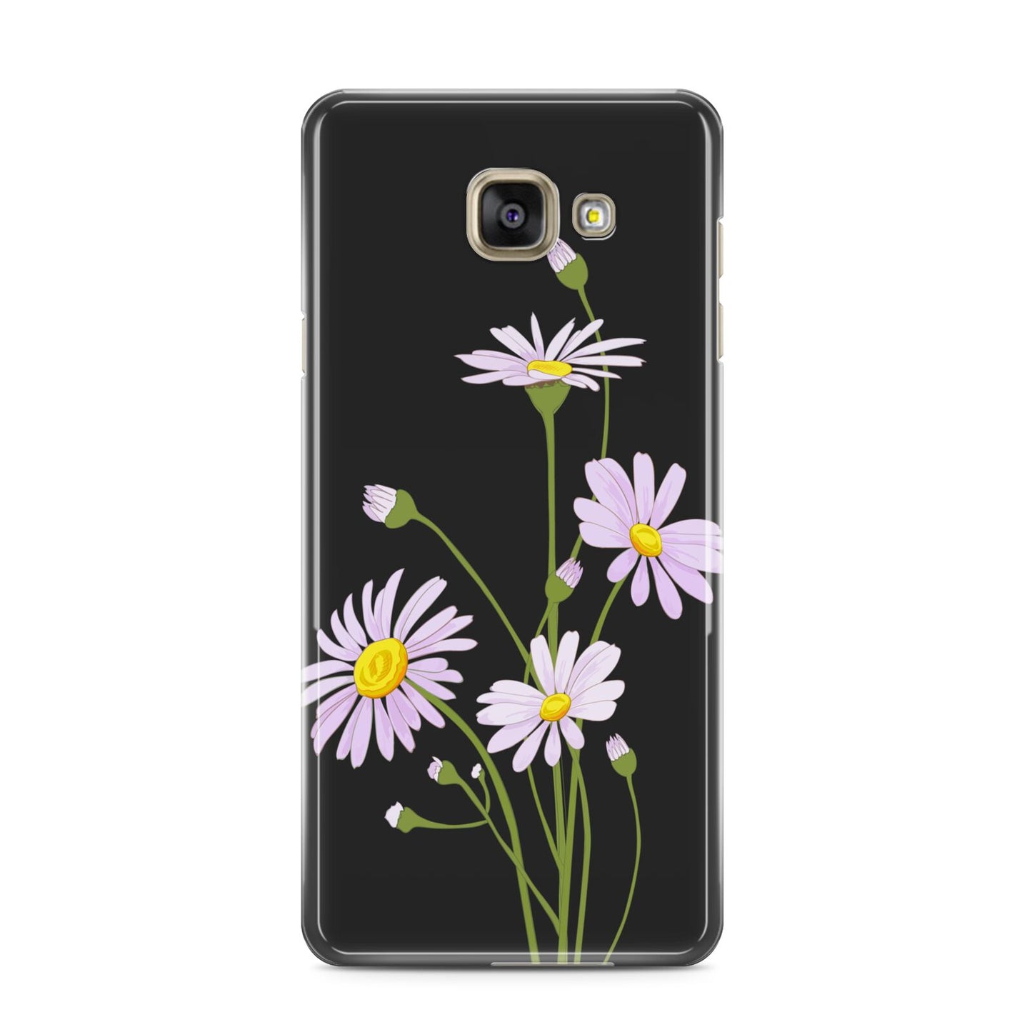 Wild Daisies Samsung Galaxy A3 2016 Case on gold phone