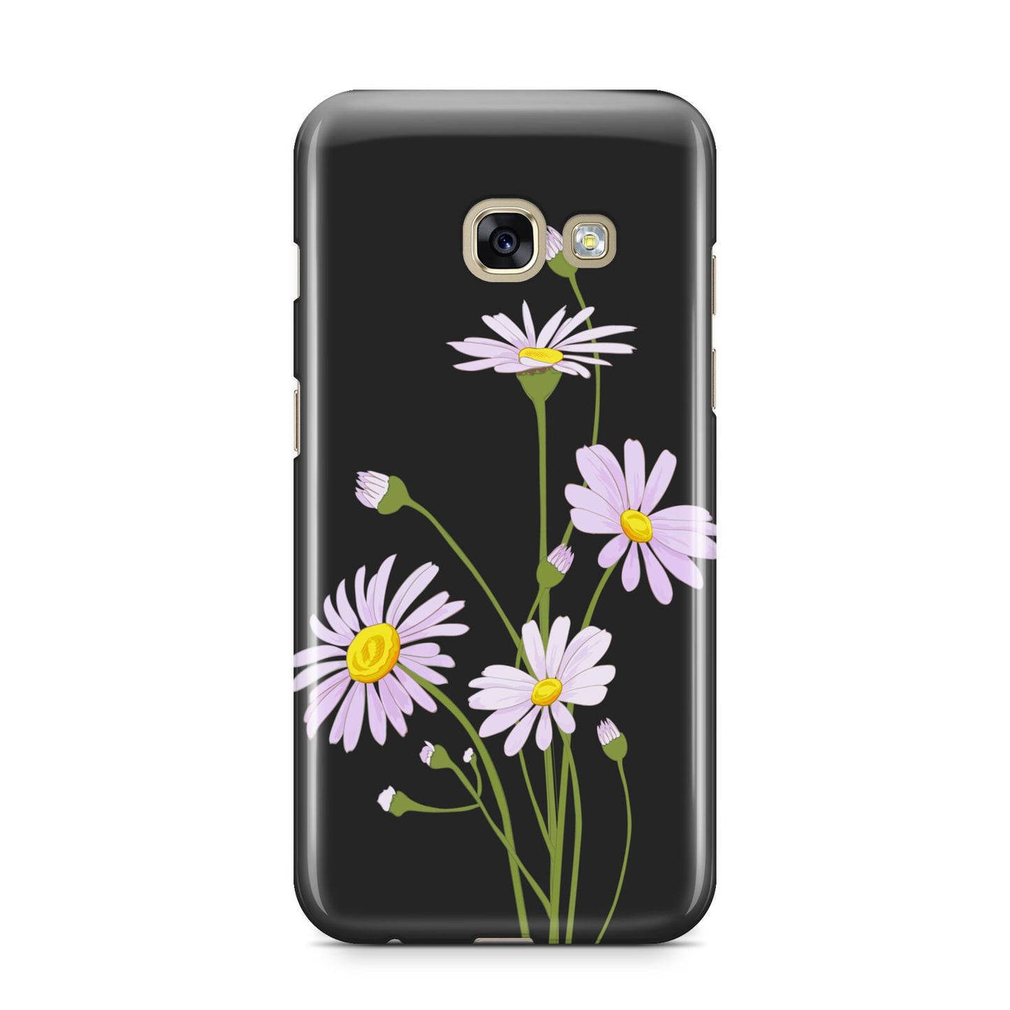 Wild Daisies Samsung Galaxy A3 2017 Case on gold phone