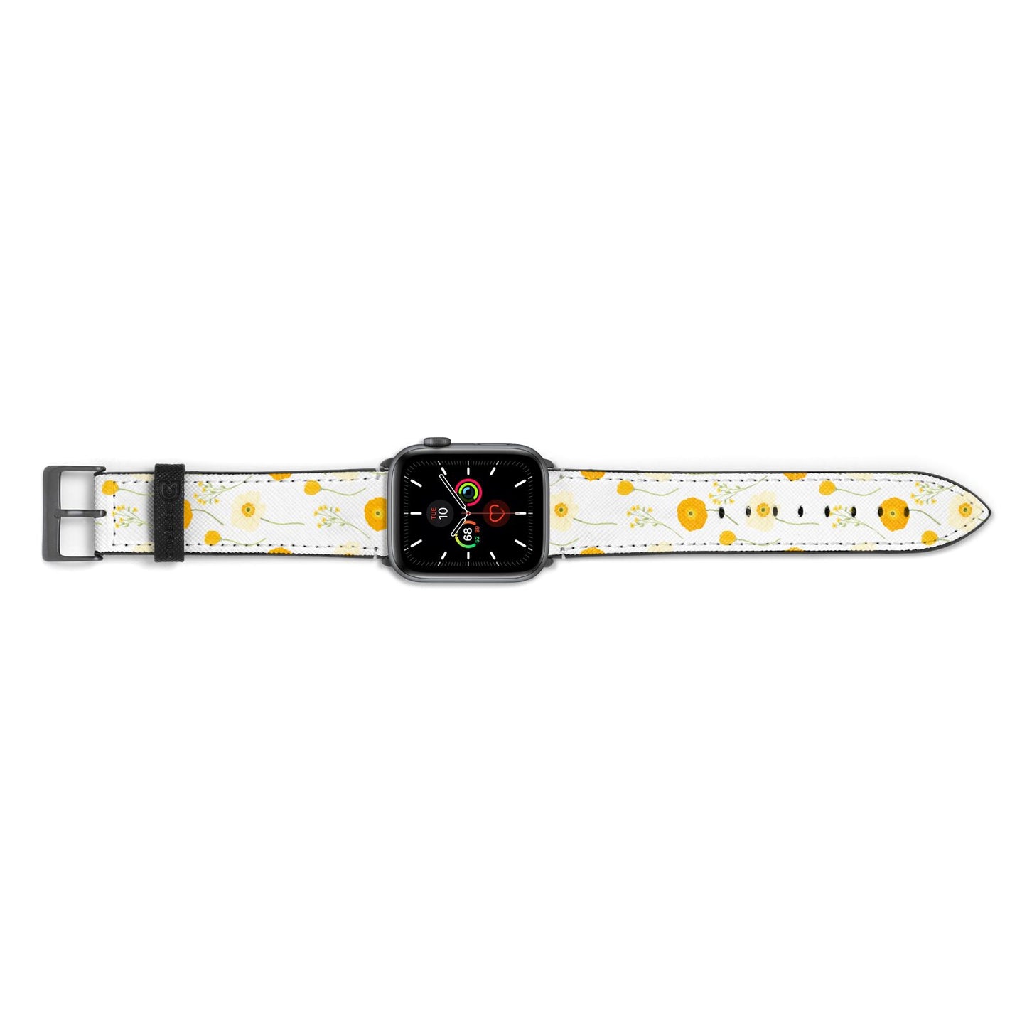 Wild Floral Apple Watch Strap Landscape Image Space Grey Hardware