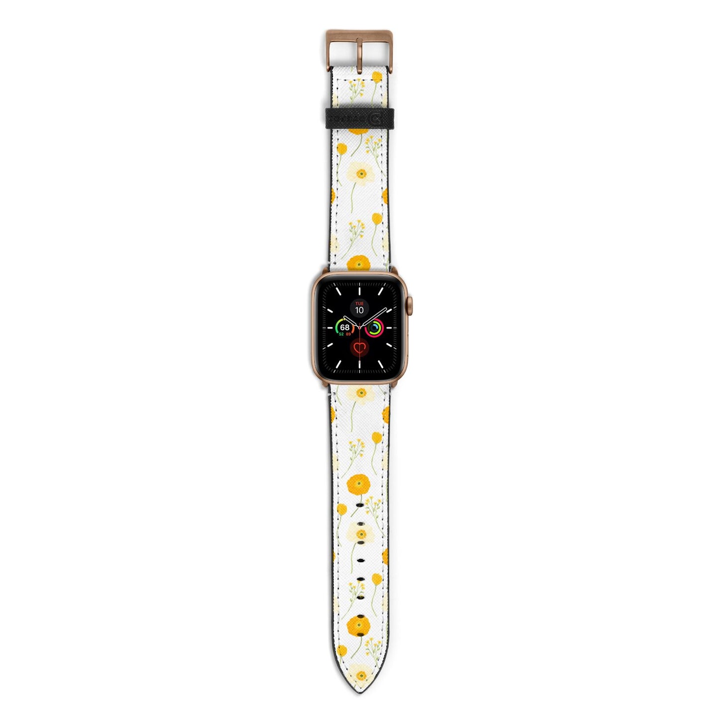 Wild Floral Apple Watch Strap with Gold Hardware