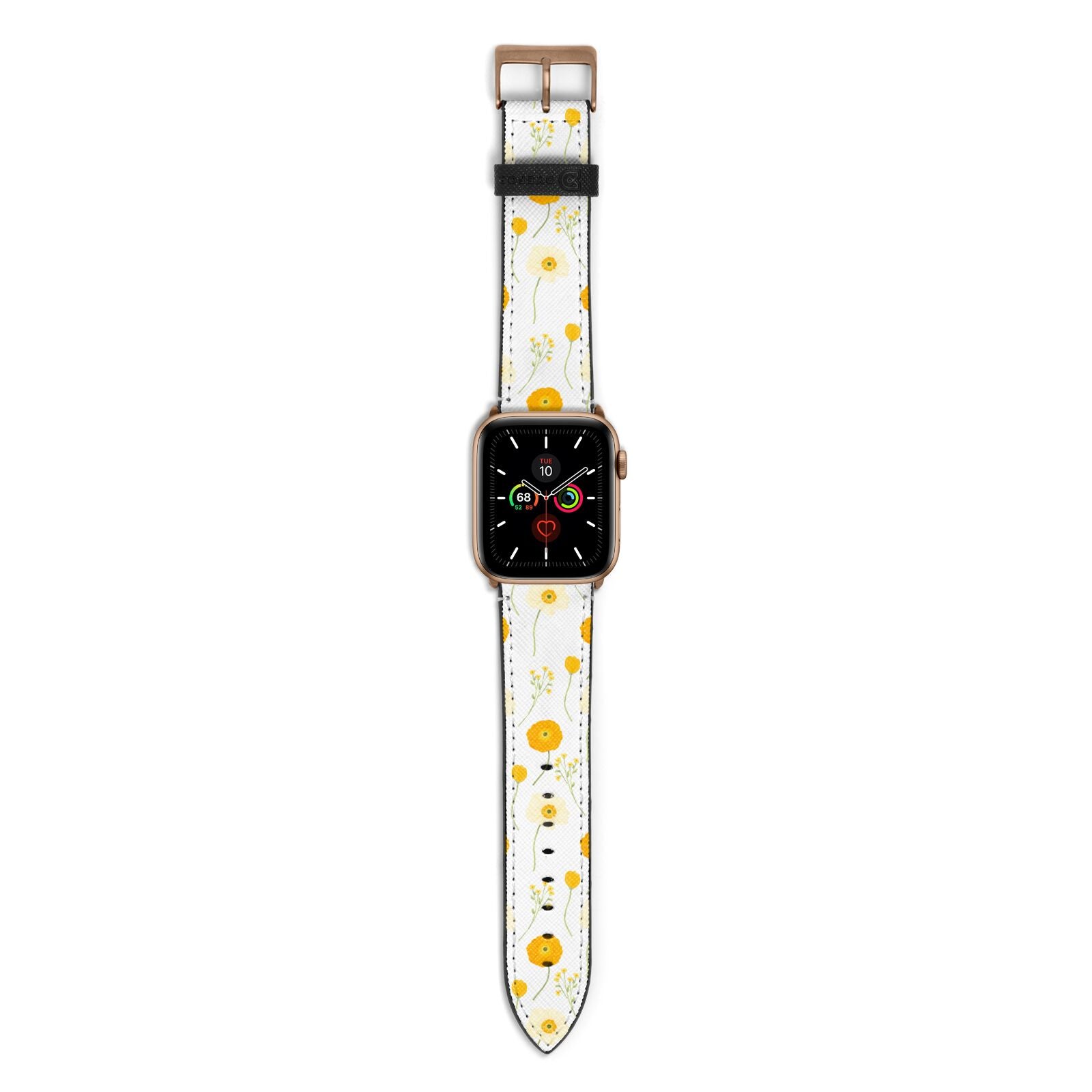 Wild Floral Apple Watch Strap with Gold Hardware