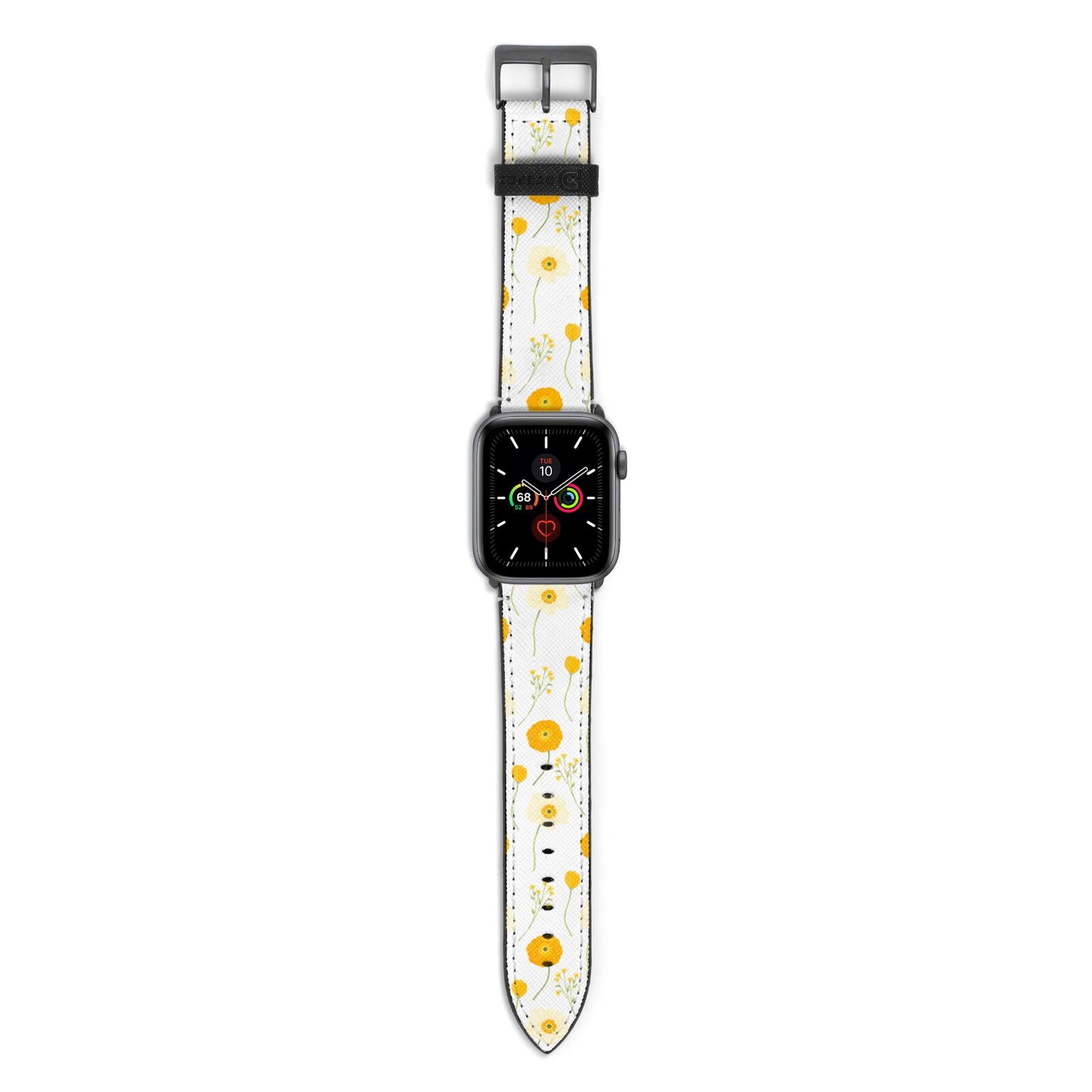 Wild Floral Apple Watch Strap with Space Grey Hardware