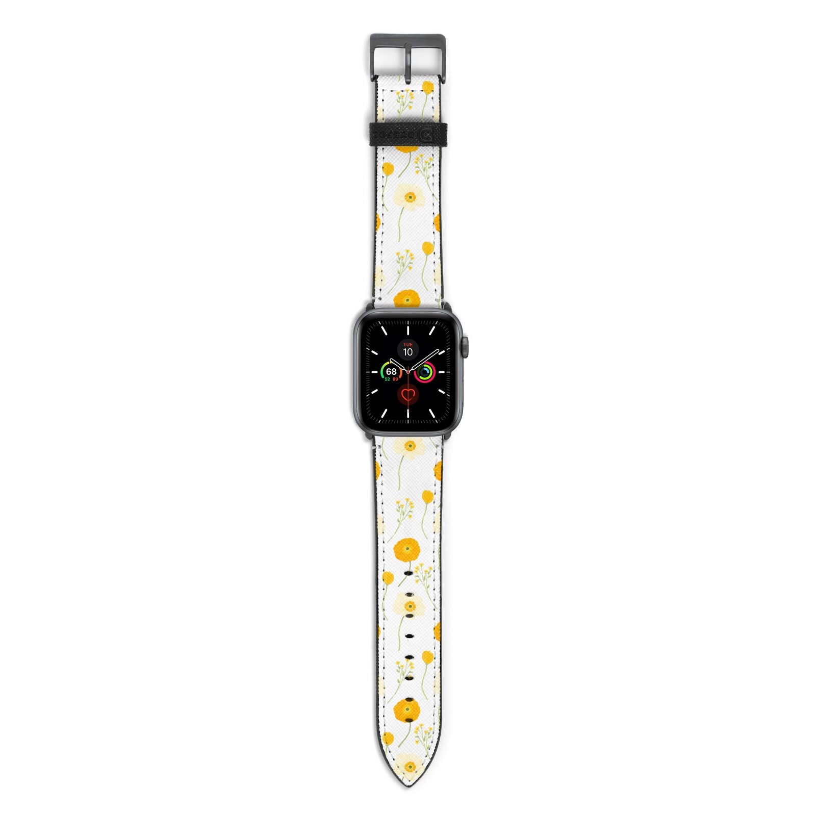 Wild Floral Apple Watch Strap with Space Grey Hardware