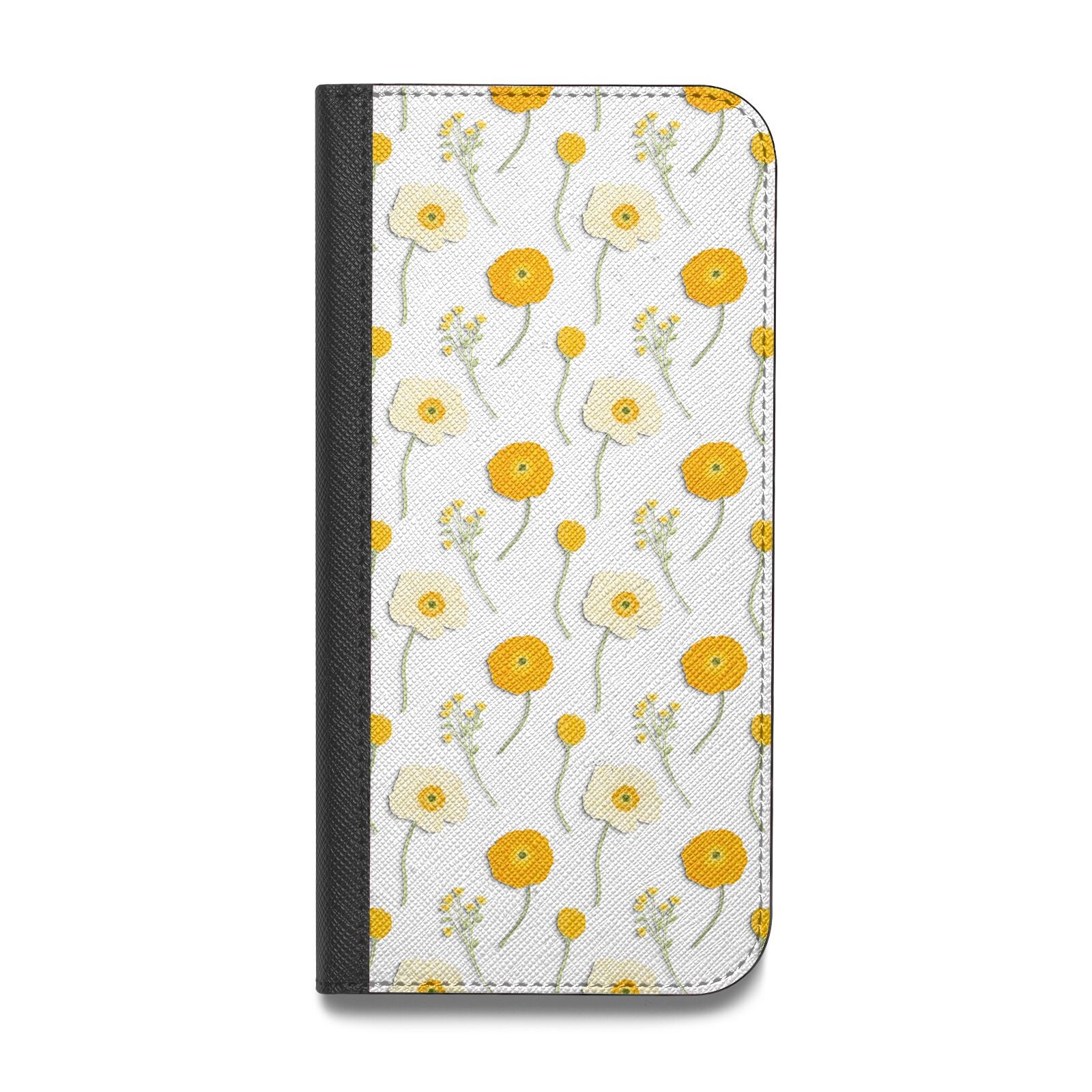 Wild Floral Vegan Leather Flip iPhone Case