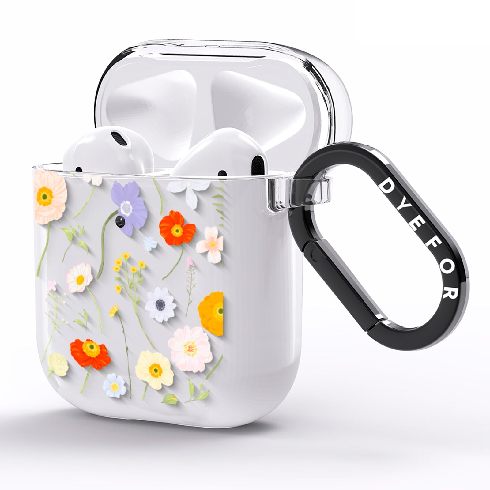 Wild Flower AirPods Clear Case Side Image