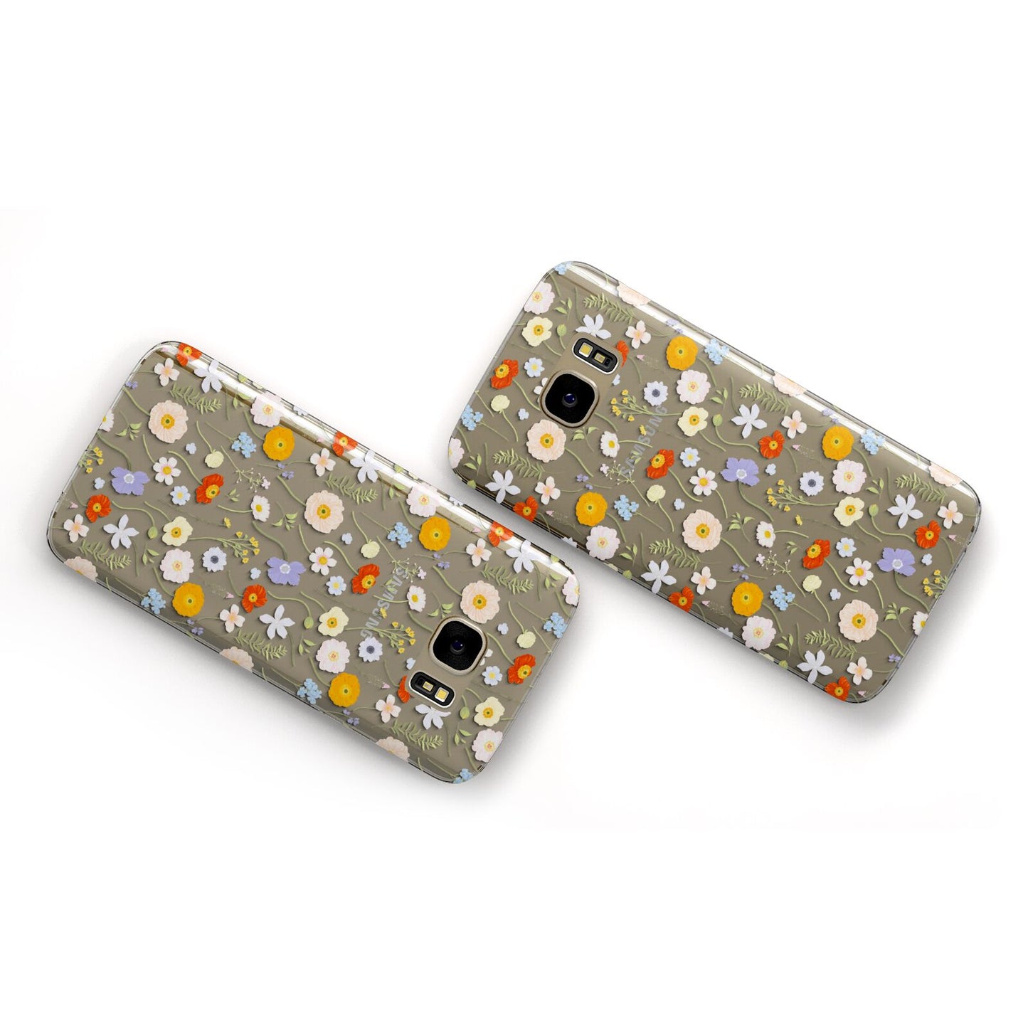 Wild Flower Samsung Galaxy Case Flat Overview