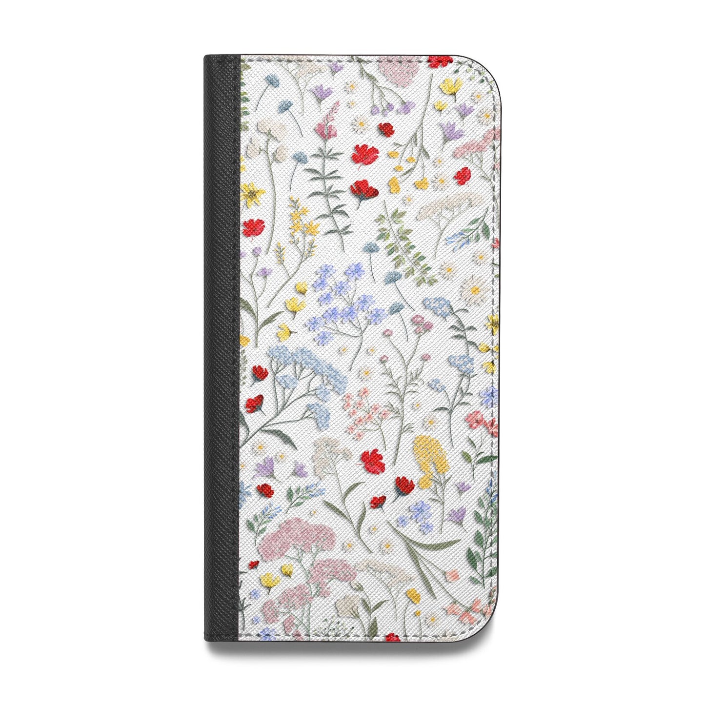 Wild Flowers Vegan Leather Flip iPhone Case