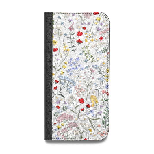 Wild Flowers Vegan Leather Flip iPhone Case