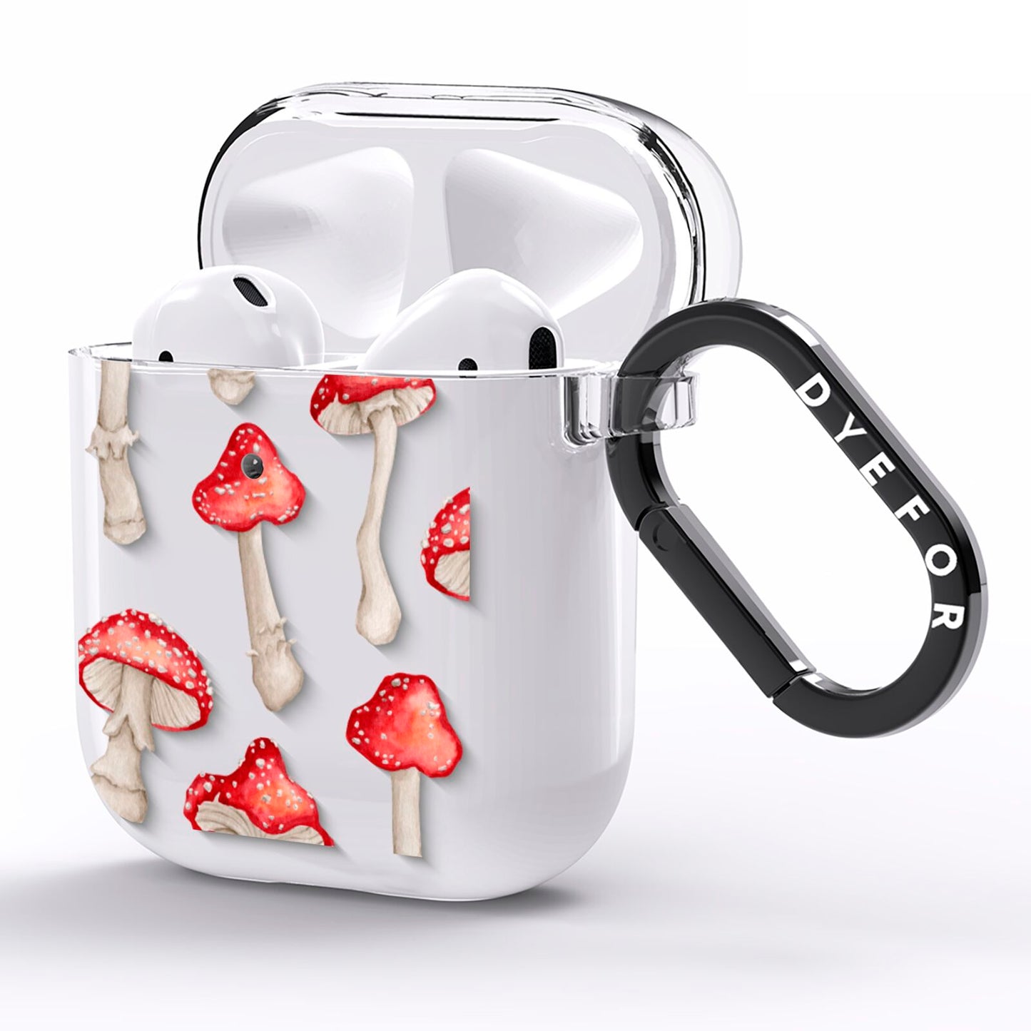 Wild Mushrooms AirPods Clear Case Side Image