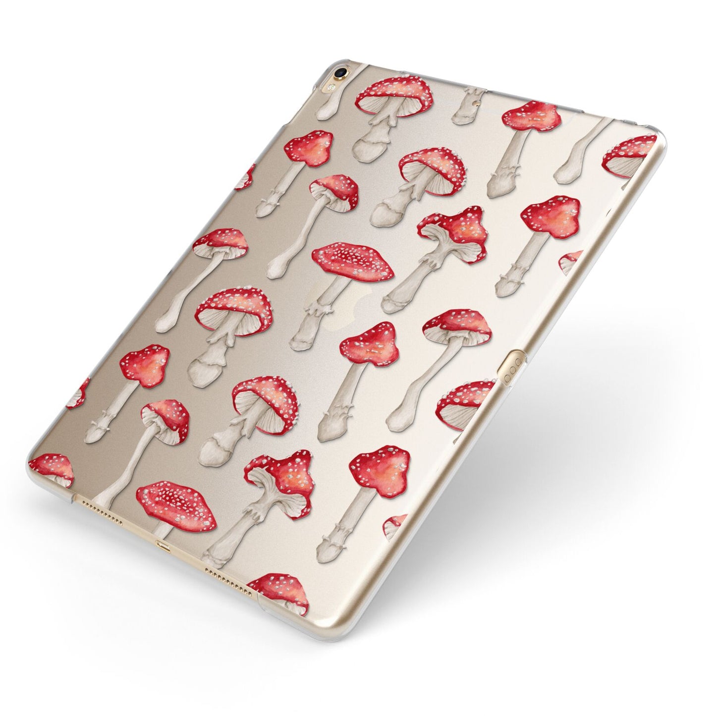 Wild Mushrooms Apple iPad Case on Gold iPad Side View