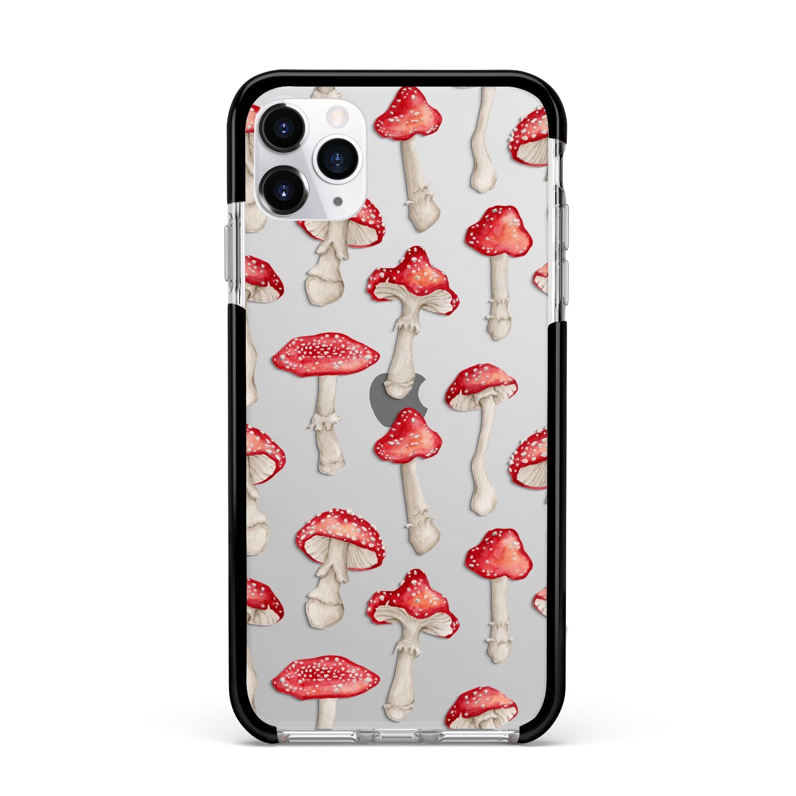 Wild Mushrooms Apple iPhone 11 Pro Max in Silver with Black Impact Case