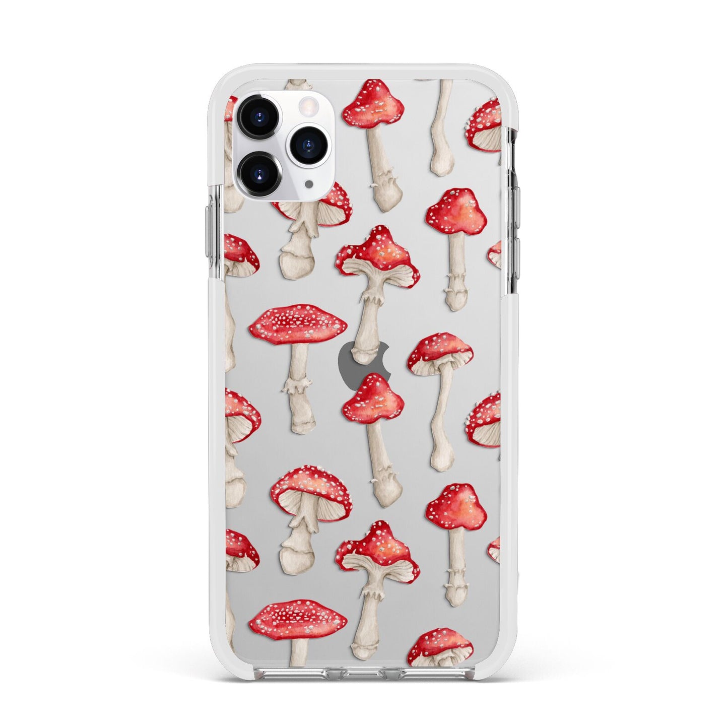 Wild Mushrooms Apple iPhone 11 Pro Max in Silver with White Impact Case