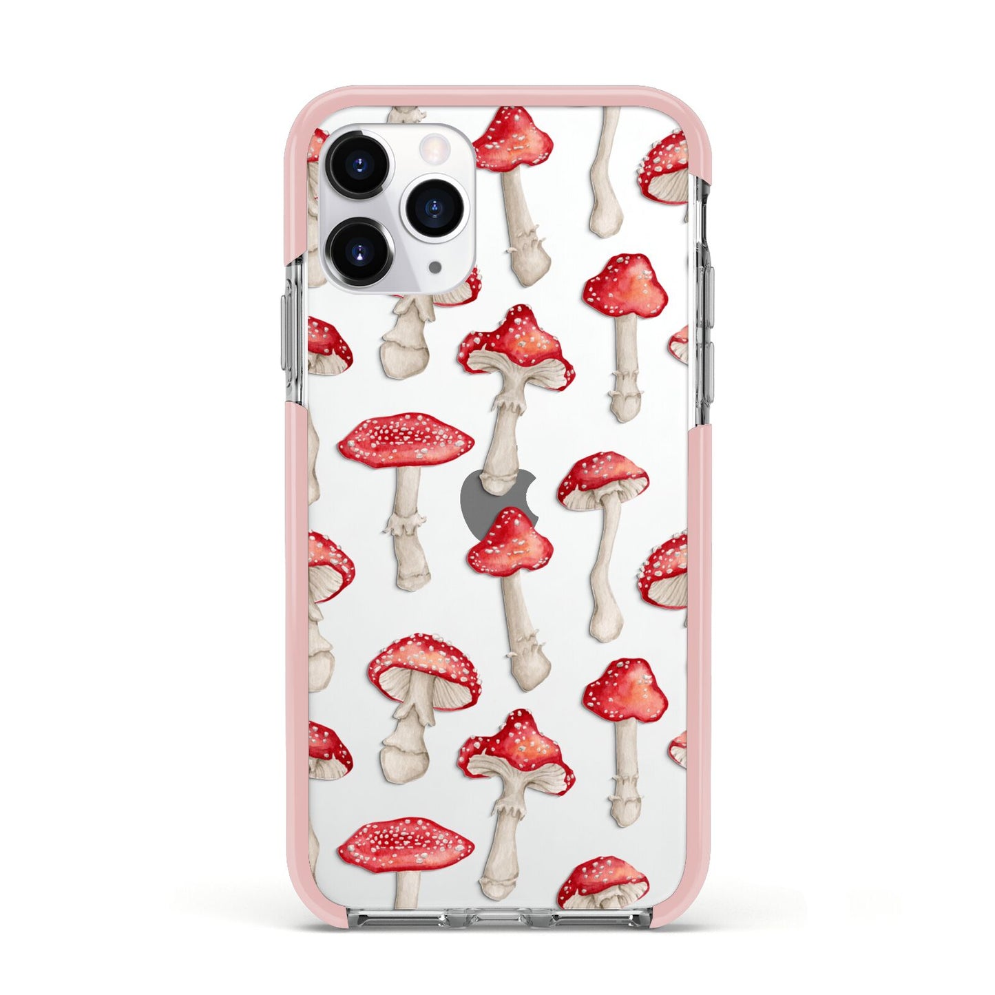 Wild Mushrooms Apple iPhone 11 Pro in Silver with Pink Impact Case