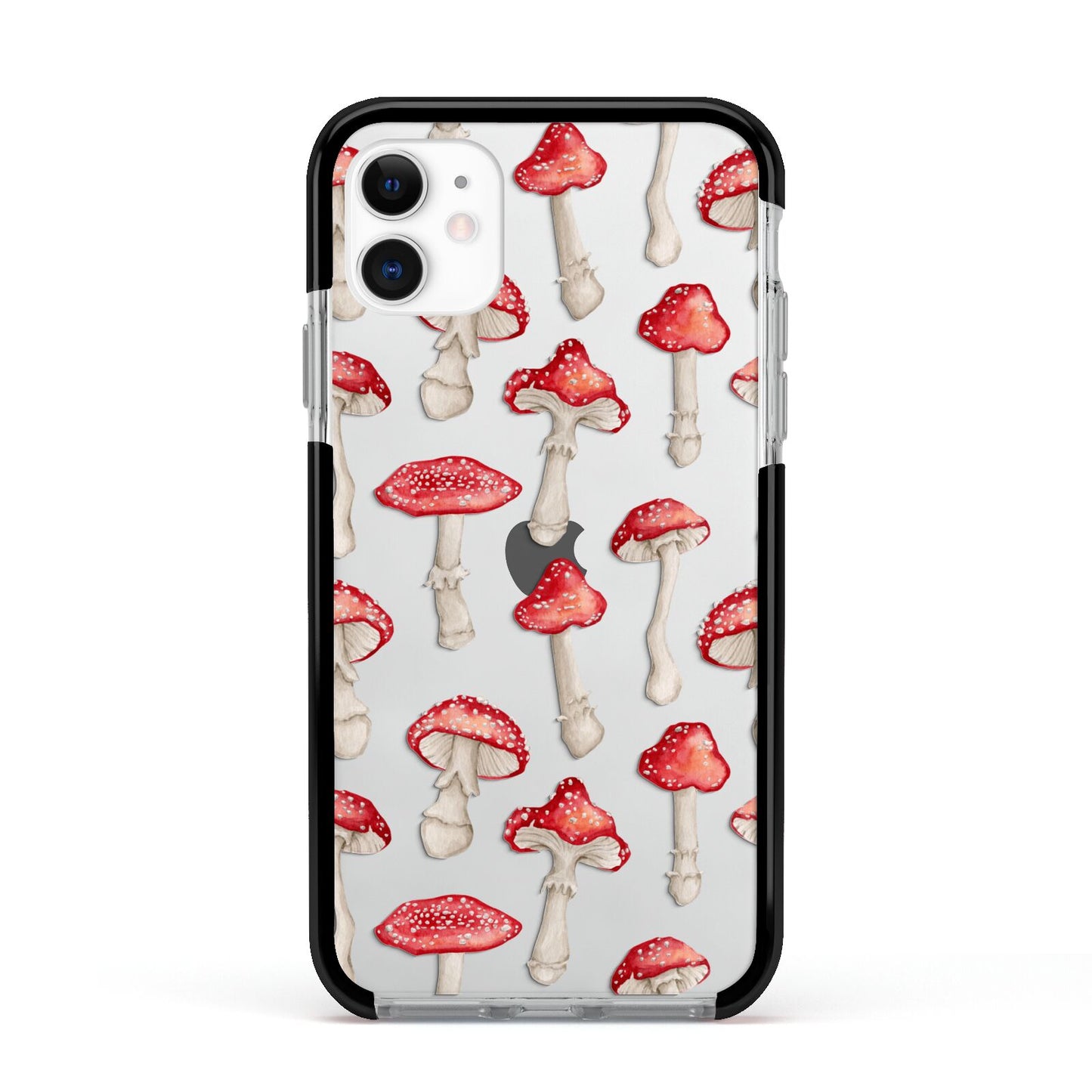 Wild Mushrooms Apple iPhone 11 in White with Black Impact Case