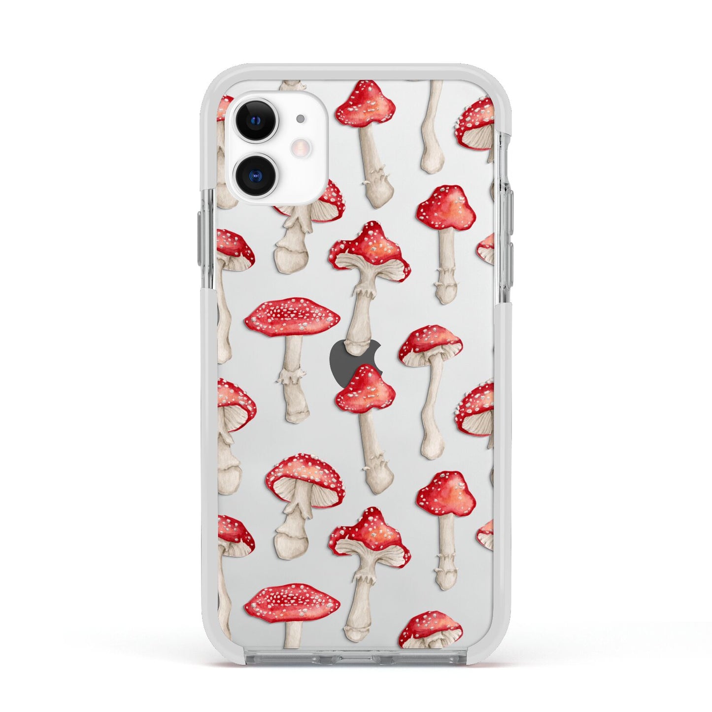 Wild Mushrooms Apple iPhone 11 in White with White Impact Case