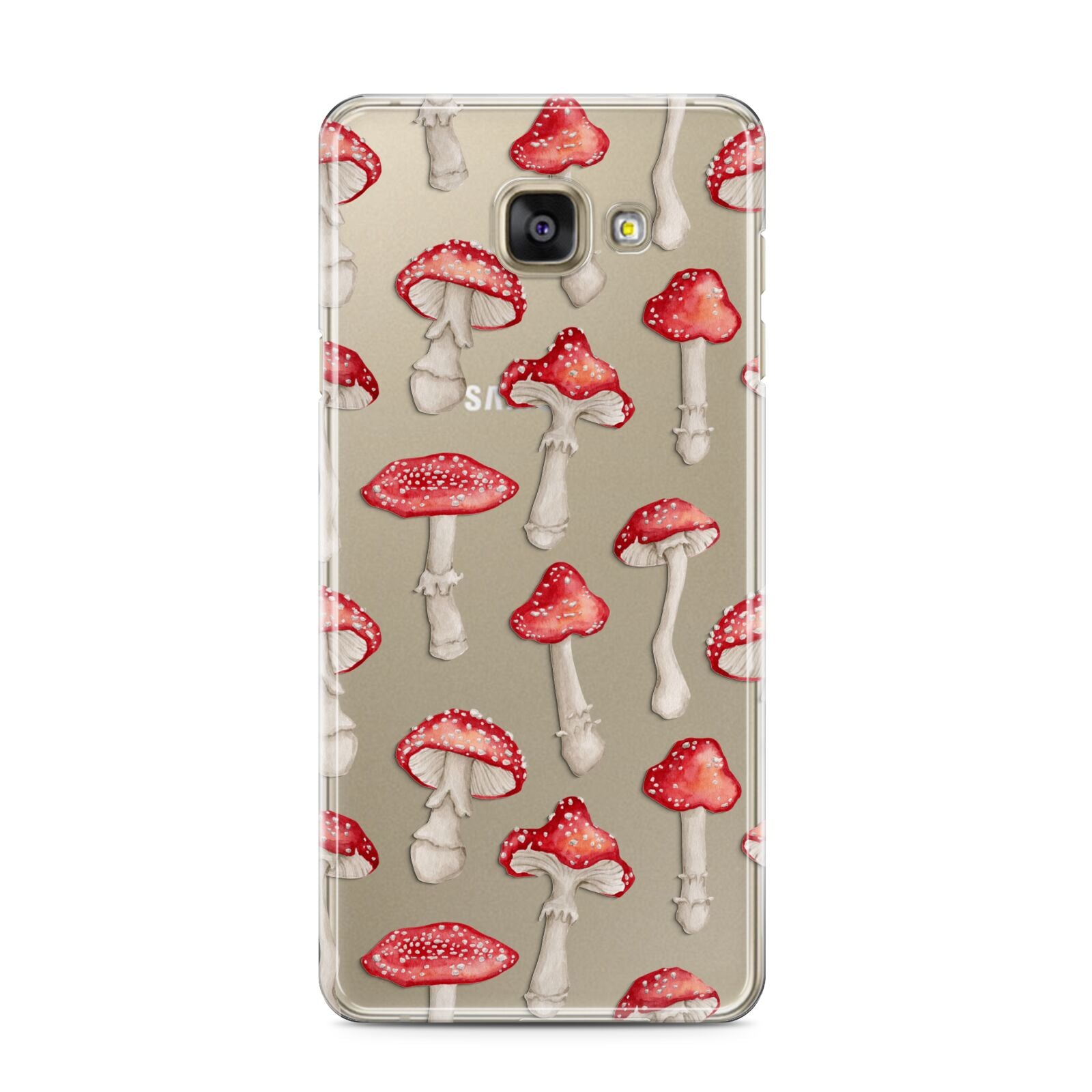 Wild Mushrooms Samsung Galaxy A3 2016 Case on gold phone