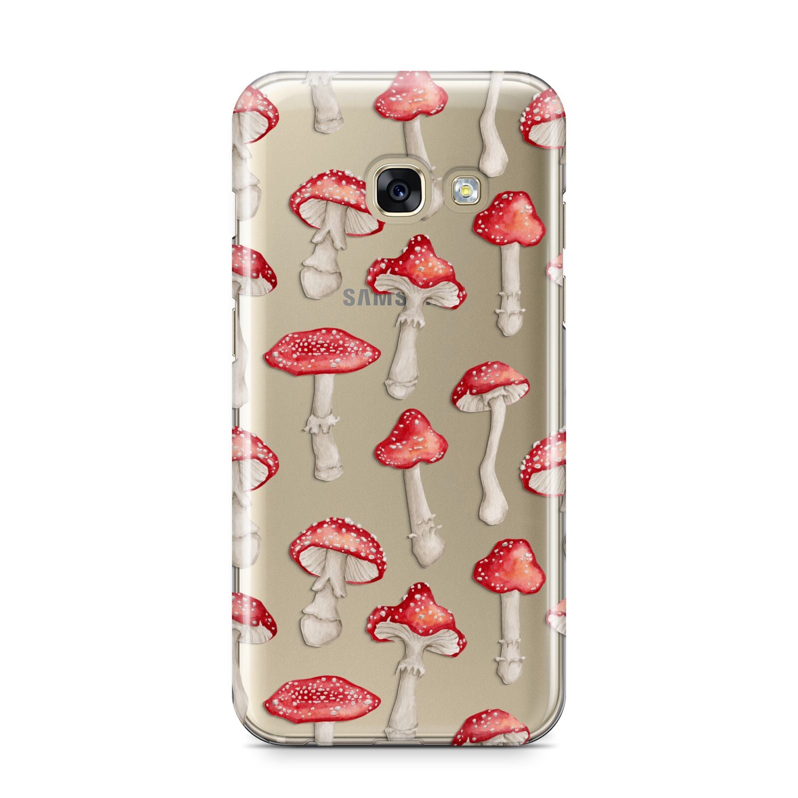 Wild Mushrooms Samsung Galaxy A3 2017 Case on gold phone