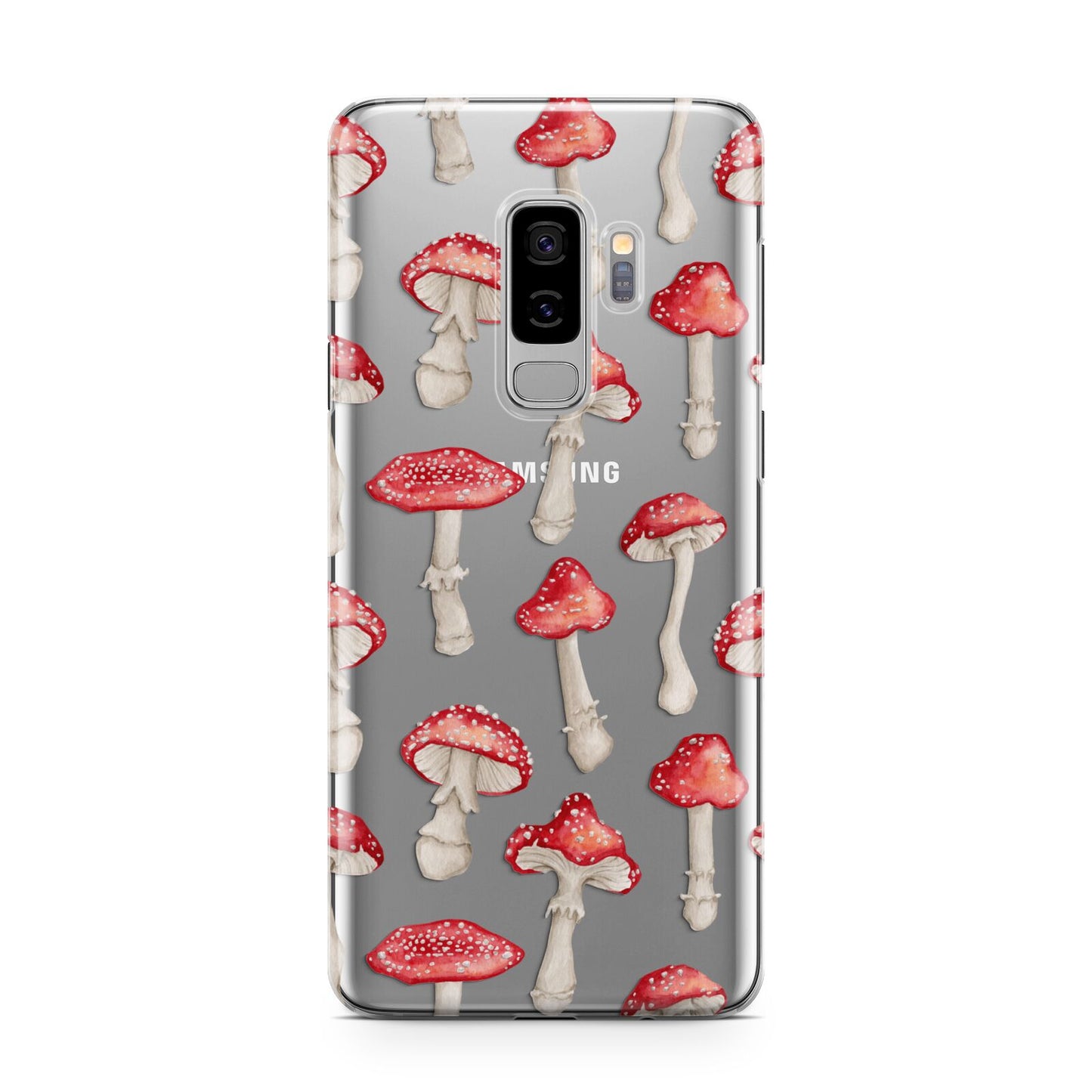 Wild Mushrooms Samsung Galaxy S9 Plus Case on Silver phone